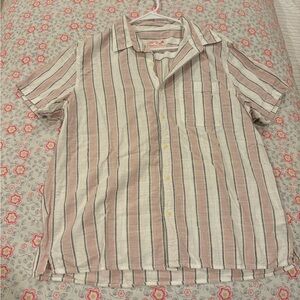 Pink and white button down